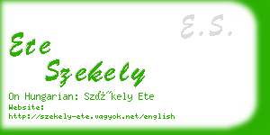 ete szekely business card